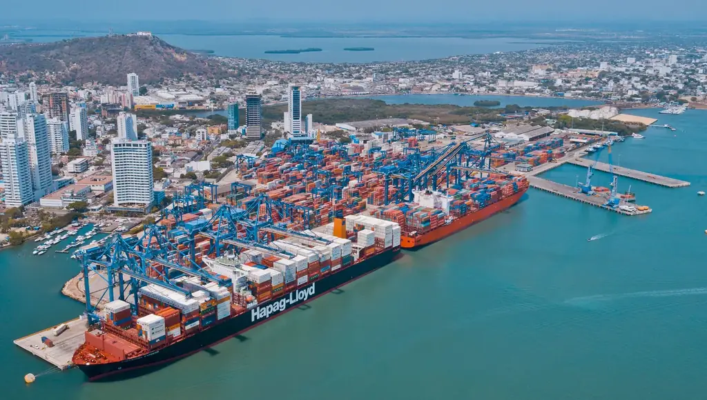 Vista aérea de Terminal Contecar en Cartagena